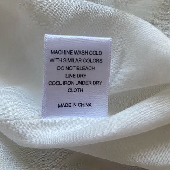 Fanco Becca Tiered Maxi Dress White | Yellow & Blue Floral | Large | High Low - Picture 15 of 16